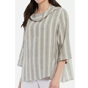 bryn Walker 100% Linen Boho Oversized Blouse Size Small Made in the USA